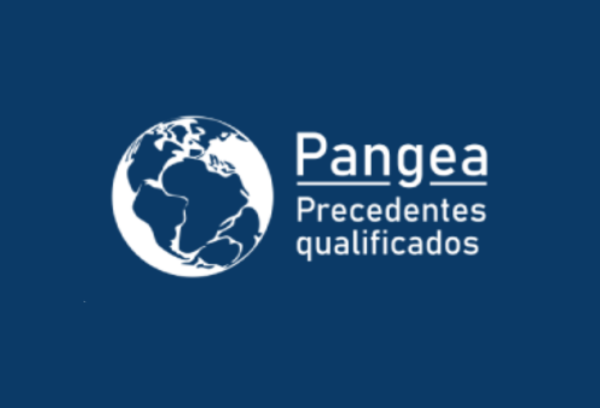 Imagem com o símbolo do Pangea ''Precedentes qualificados''