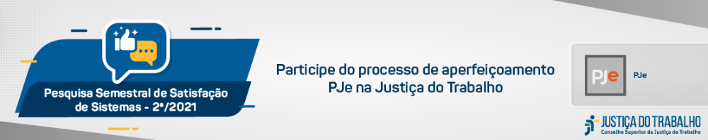 Pesquisa Nacional de Satisfação do Sistema PJe - 2º Semestre de 2021