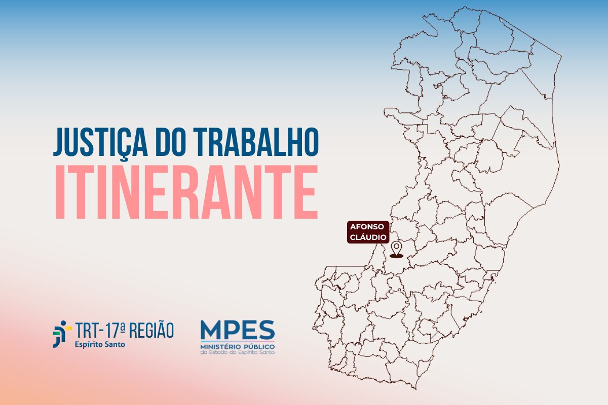 Mapa da Justiça do Trabalho Itinerante do TRT-17 (ES)